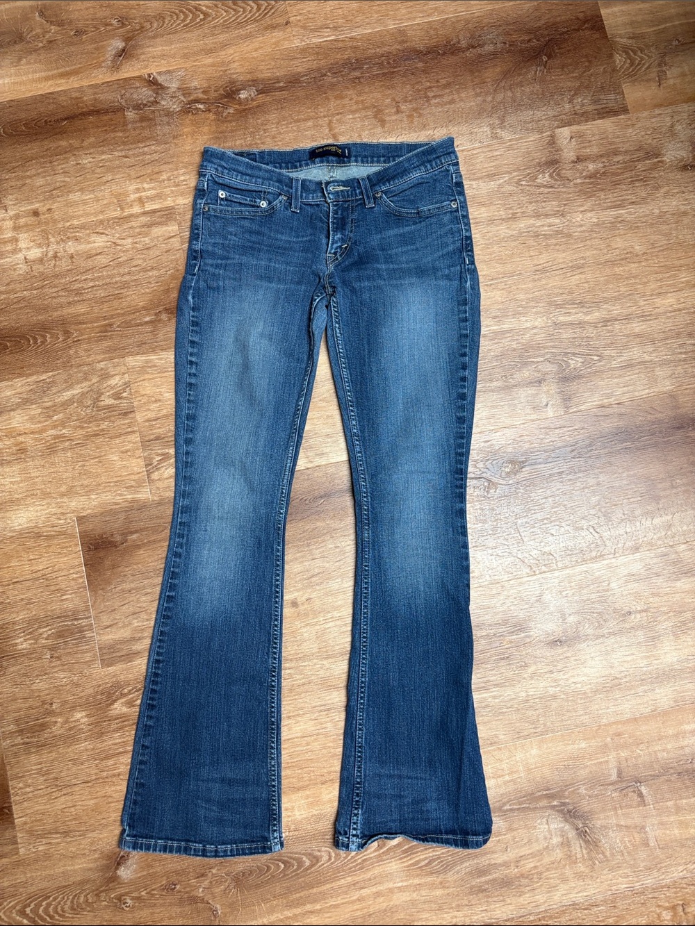 Levi's Super Low 524 Medium Blue Flare Jeans